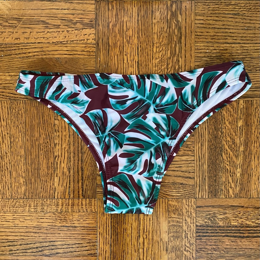 Shein Topical Print Cheeky Bikini Bottoms